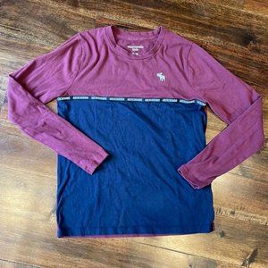 Abercrombie Kids Size 15/16 Boys long sleeve super soft color block T-shirt